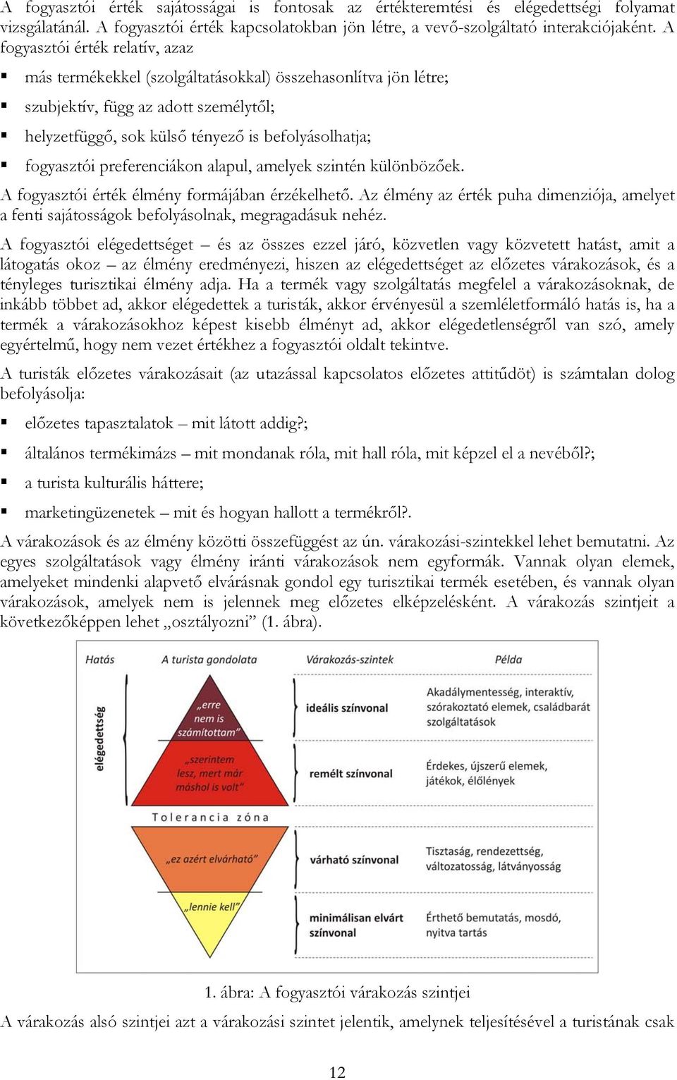 preferenciákon alapul, amelyek szintén különbözőek. A fogyasztói érték élmény formájában érzékelhető.