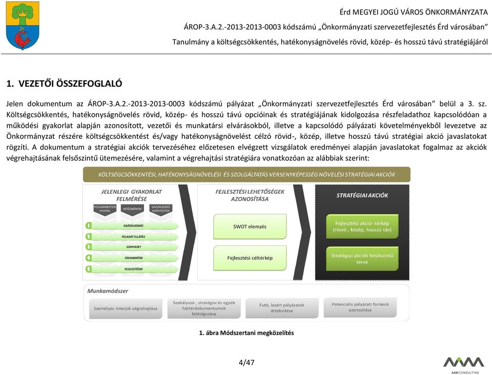 Költségcsökkentés, hatékonyságnövelés rövid, közép- és hosszú távú opcióinak és stratégiájának kidolgozása részfeladathoz kapcsolódóan a működési gyakorlat alapján azonosított, vezetői és munkatársi