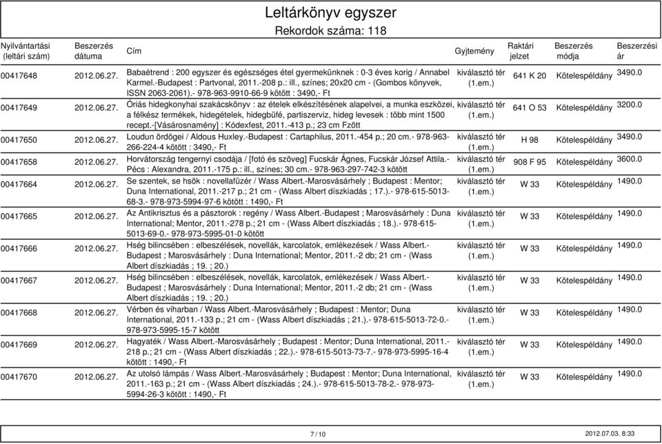 Óriás hidegkonyhai szakácskönyv : az ételek elkészítésének alapelvei, a munka eszközei, a félkész termékek, hidegételek, hidegbüfé, partiszerviz, hideg levesek : több mint 1500 recept.