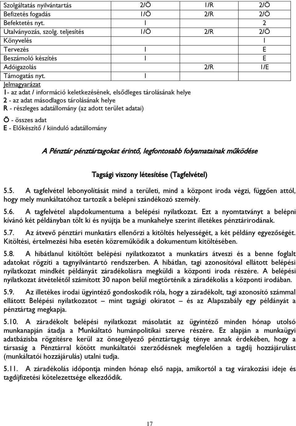 1 Jelmagyarázat 1- az adat / információ keletkezésének, elsődleges tárolásának helye 2 - az adat másodlagos tárolásának helye R - részleges adatállomány (az adott terület adatai) Ö - összes adat E -