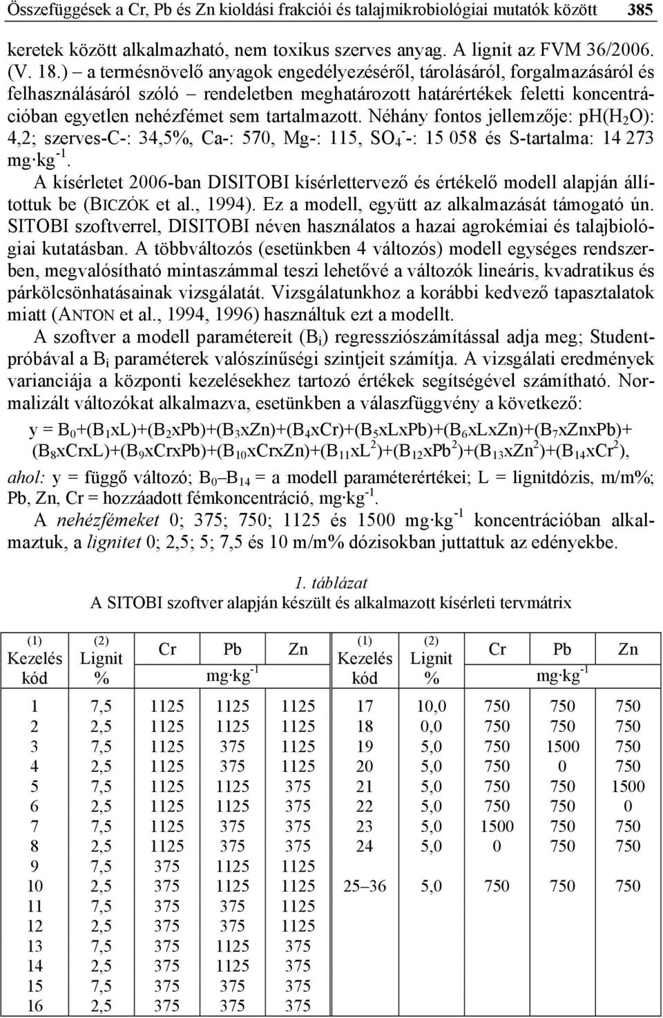 Néhány fontos jellemzője: ph(h 2 O): 4,2; szerves-c-: 34,5%, Ca-: 570, Mg-: 115, SO - 4 -: 15 058 és S-tartalma: 14 273 mg kg -1.