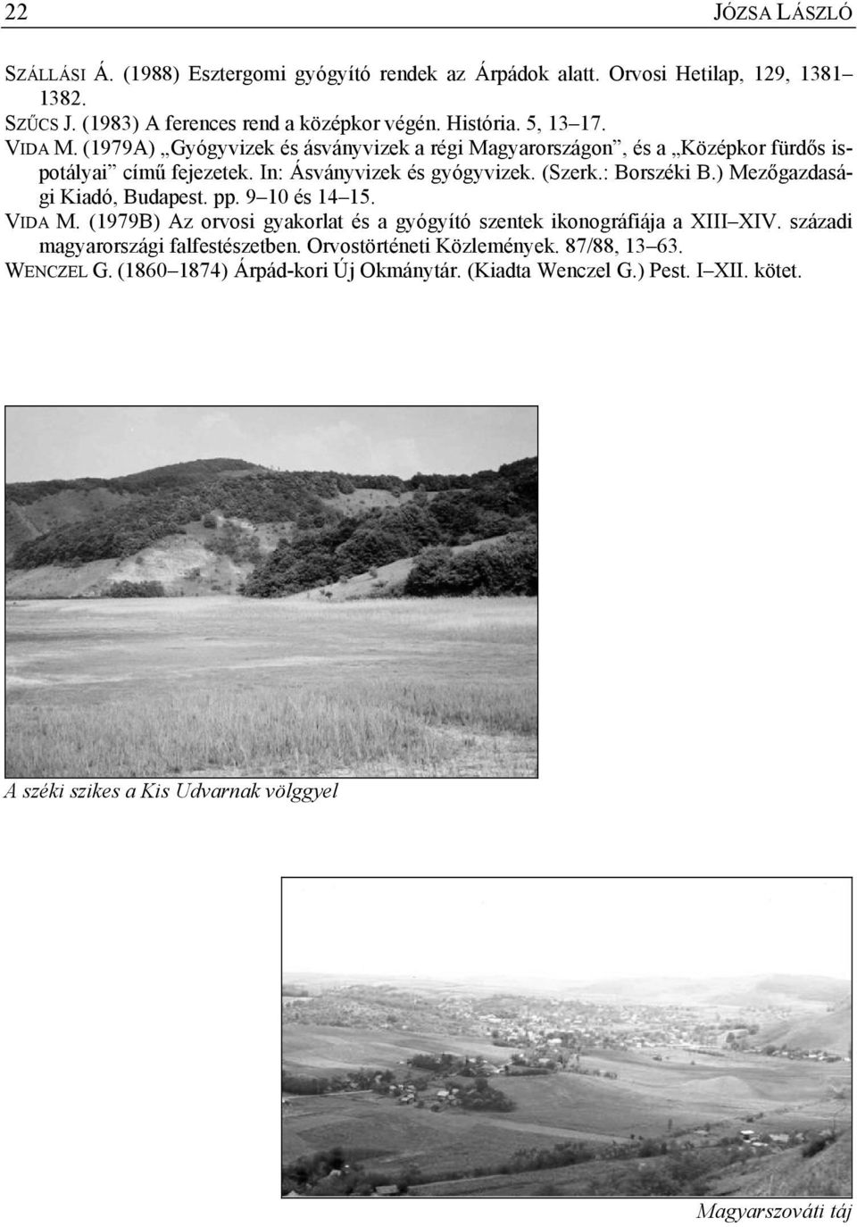 ) Mezőgazdasági Kiadó, Budapest. pp. 9 10 és 14 15. VIDA M. (1979B) Az orvosi gyakorlat és a gyógyító szentek ikonográfiája a XIII XIV. századi magyarországi falfestészetben.