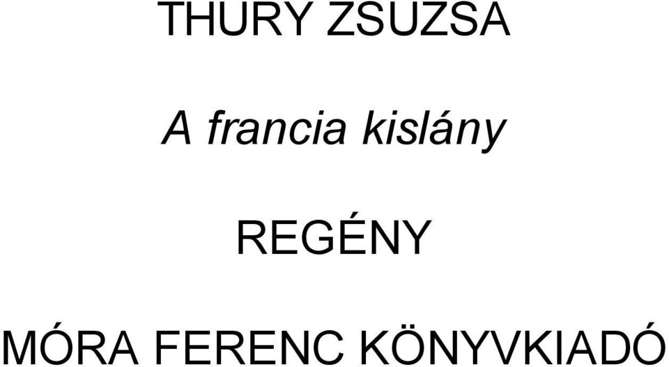 kislány REGÉNY