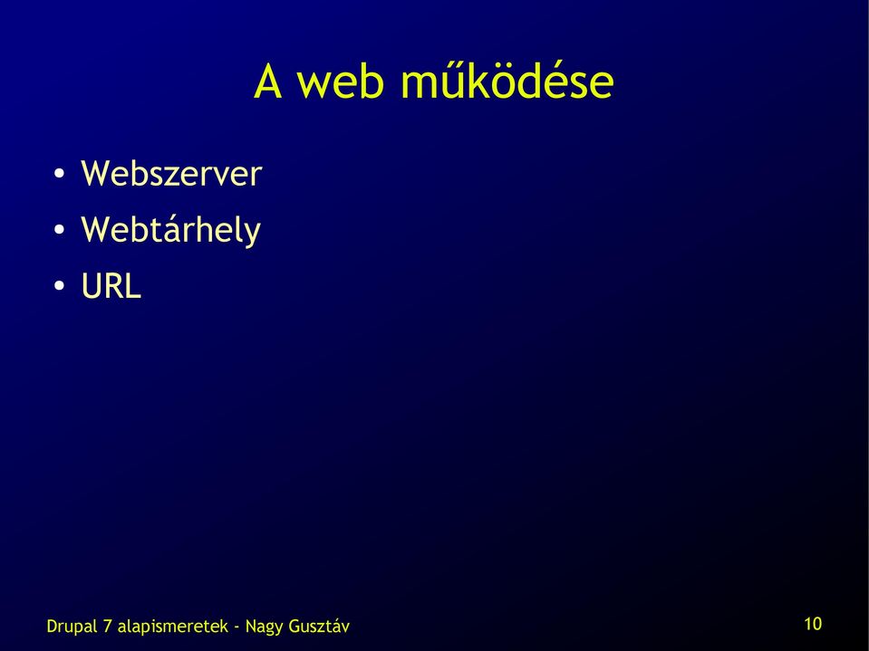 Webtárhely URL