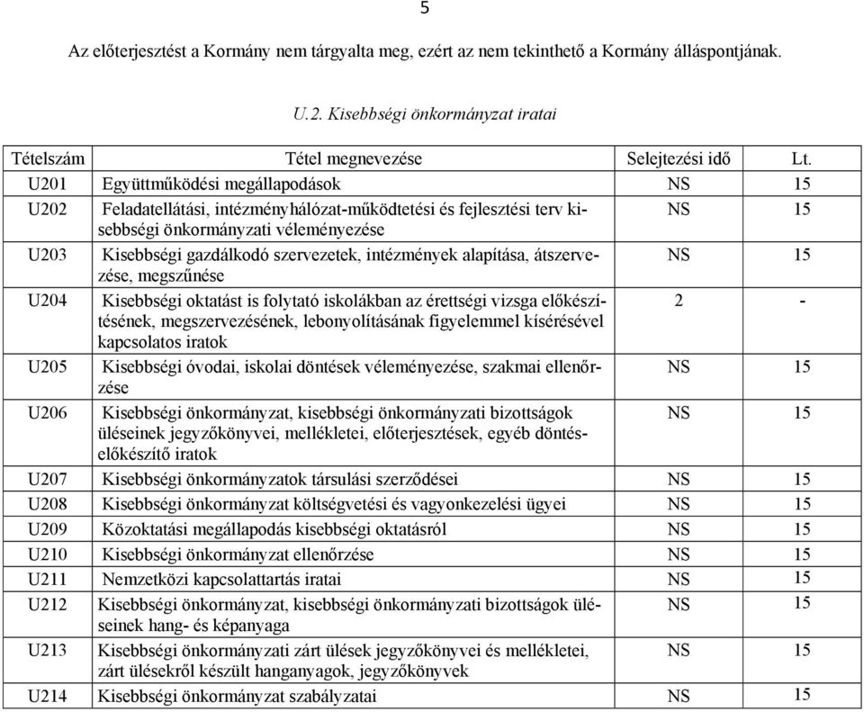 gazdálkodó szervezetek, intézmények alapítása, átszervezése, megszűnése U204 Kisebbségi oktatást is folytató iskolákban az érettségi vizsga előkészítésének, 2 - megszervezésének, lebonyolításának