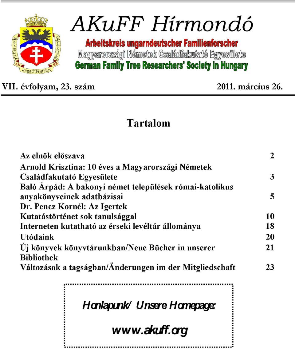 települések római-katolikus anyakönyveinek adatbázisai 5 Dr.