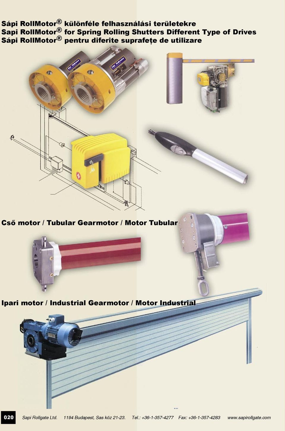 Tubular Gearmotor / Motor Tubular Ipari motor / Industrial Gearmotor / Motor Industrial 020 Sapi