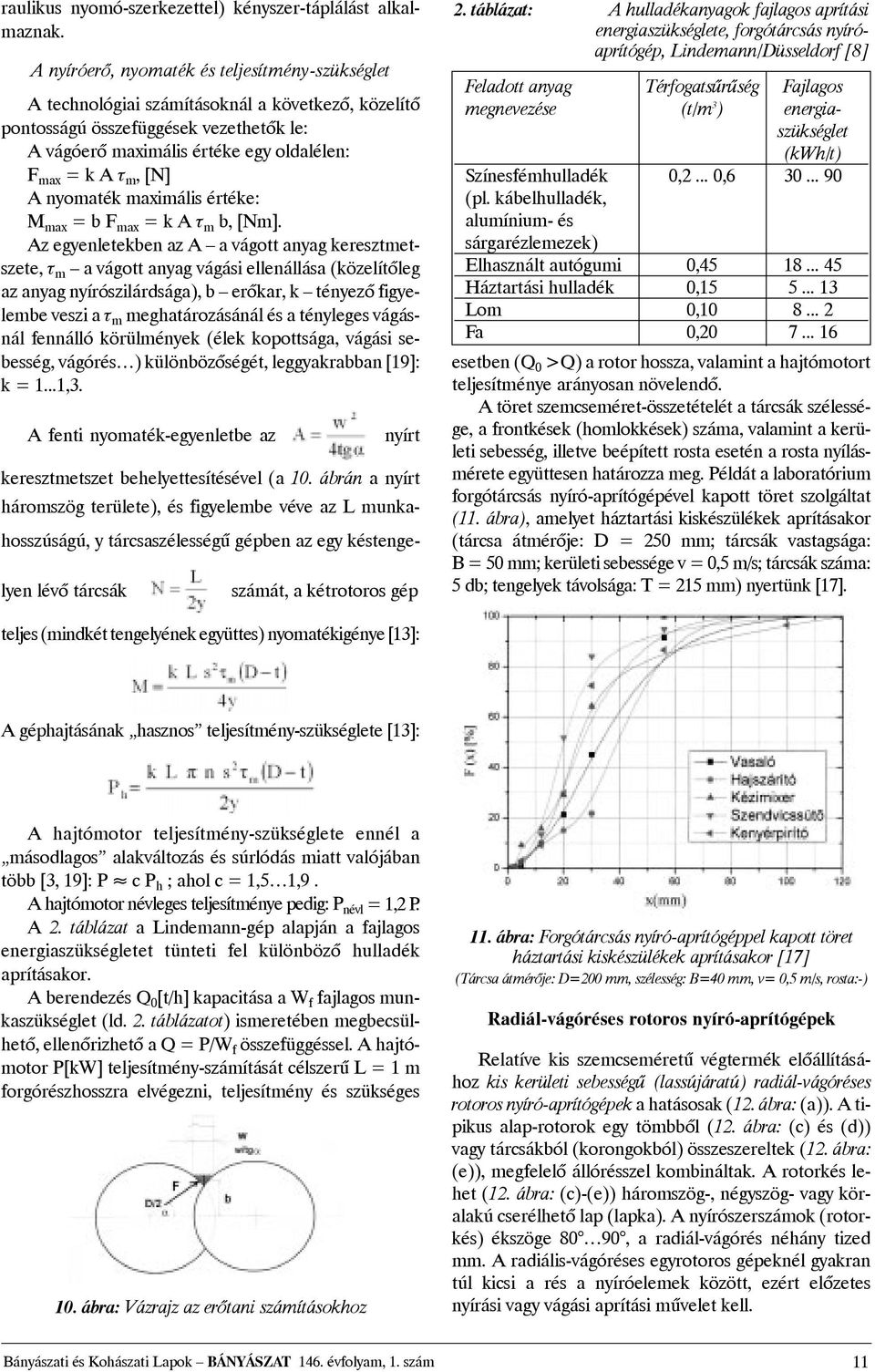 A nyomaték maximális értéke: M max =bf max =kat m b, [Nm].