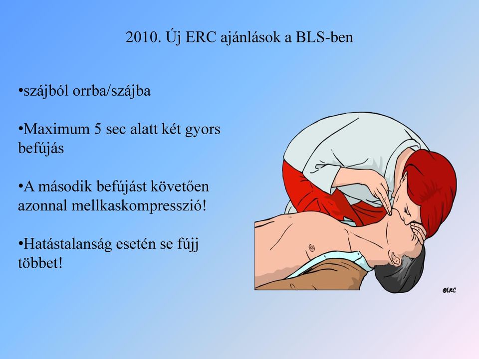 befújás A második befújást követően azonnal