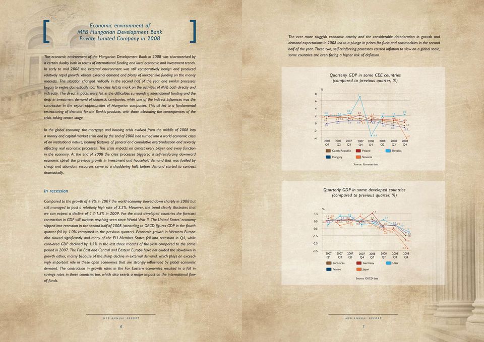 In early to mid the external environment was still comparatively benign and produced relatively rapid growth, vibrant external demand and plenty of inexpensive funding on the money markets.