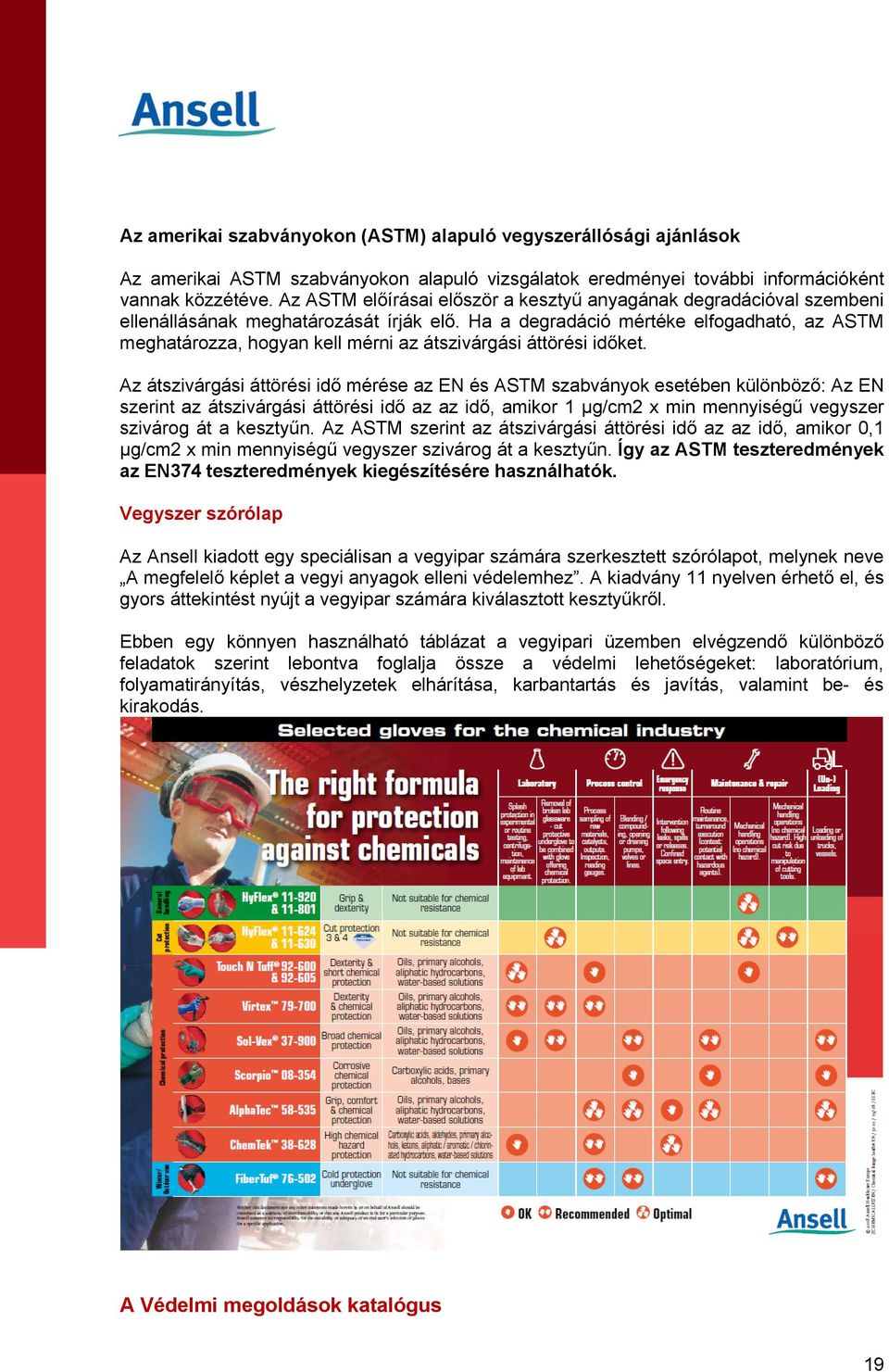 Ha a degradáció mértéke elfogadható, az ASTM meghatározza, hogyan kell mérni az átszivárgási áttörési időket.