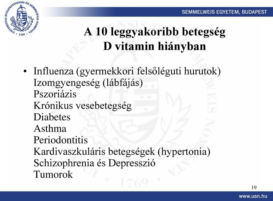 Pszoriázis Krónikus vesebetegség Diabetes Asthma Periodontitis