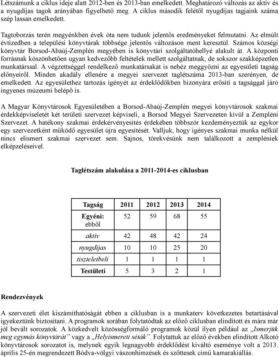 Az elmúlt évtizedben a települési könyvtárak többsége jelentős változáson ment keresztül. Számos községi könyvtár Borsod-Abaúj-Zemplén megyében is könyvtári szolgáltatóhellyé alakult át.