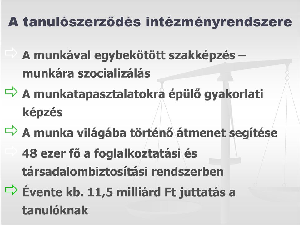 munka világába történő átmenet segítése 48 ezer fő a foglalkoztatási és