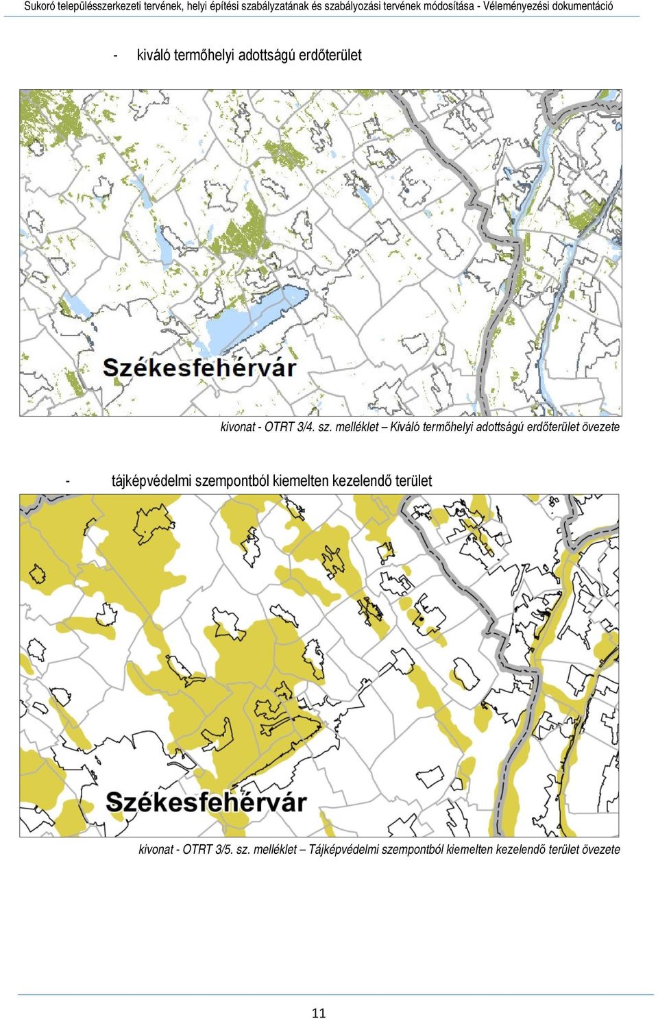 tájképvédelmi szempontból kiemelten kezelendő terület kivonat - OTRT