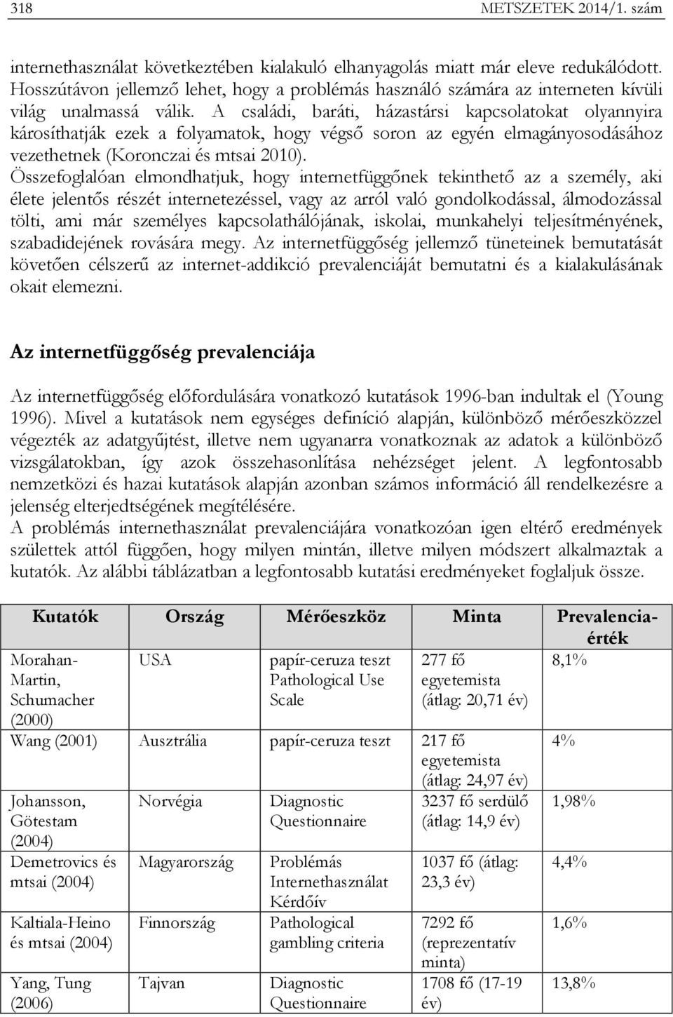 A családi, baráti, házastársi kapcsolatokat olyannyira károsíthatják ezek a folyamatok, hogy végső soron az egyén elmagányosodásához vezethetnek (Koronczai és mtsai 2010).