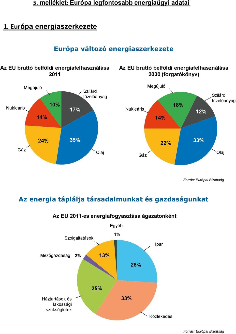 (forgatókönyv) Nukleáris Megújuló 14% 10% 17% Szilárd tüzelőanyag Nukleáris Megújuló 14% 18% 12% Szilárd tüzelőanyag Gáz 24% 35% Olaj Gáz 22% 33% Olaj