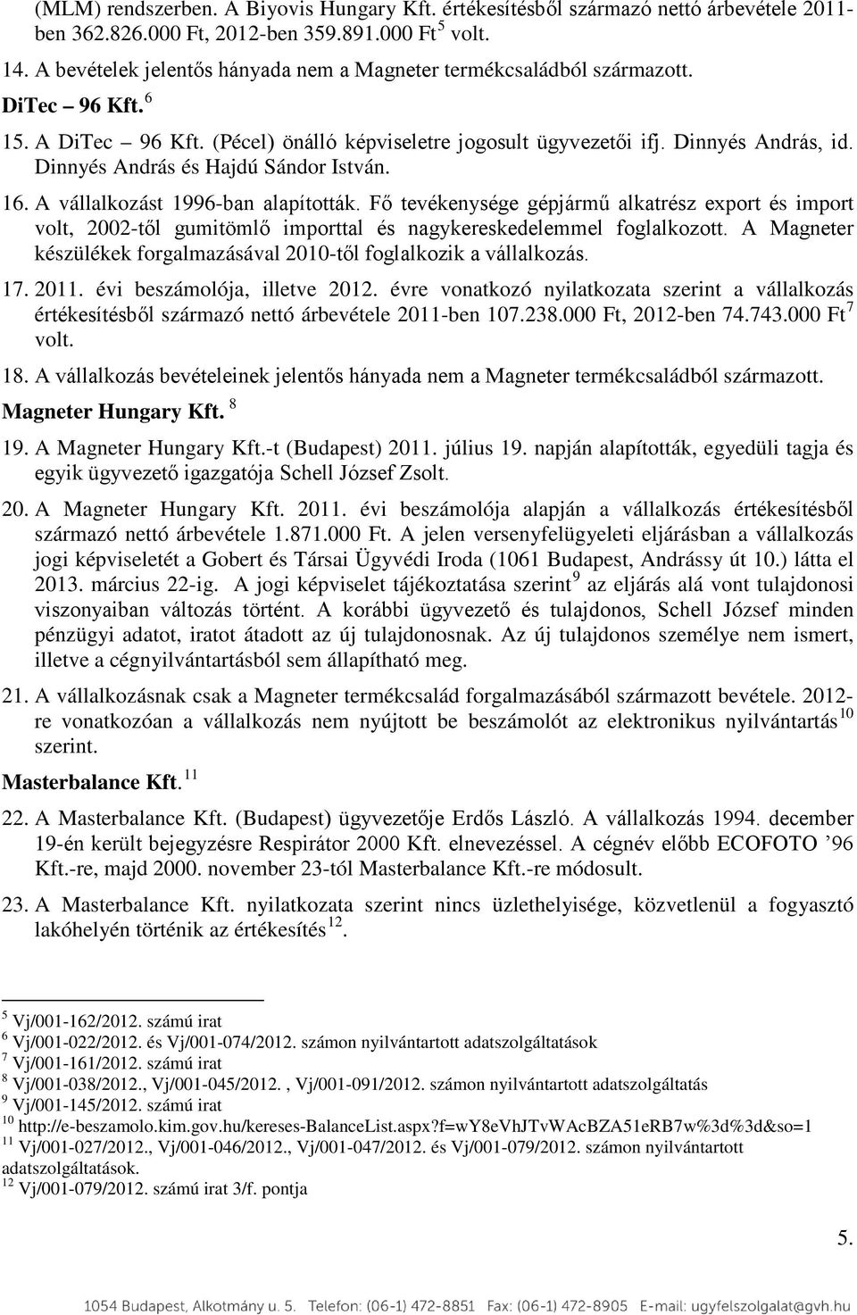 Dinnyés András és Hajdú Sándor István. 16. A vállalkozást 1996-ban alapították.