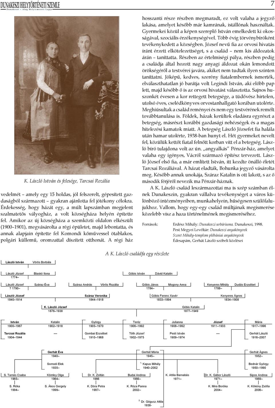 Amikor az új községháza a szemközti oldalon elkészült (1900 1901), megvásárolta a régi épületet, majd lebontatta, és annak alapjain építette fel Komondi kőművessel ötablakos, polgári küllemű,