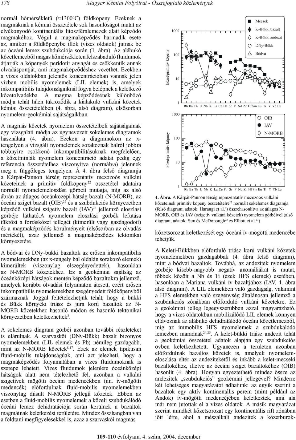 Végül a magmaképződés harmadik esete az, amikor a földköpenybe illók (vizes oldatok) jutnak be az óceáni lemez szubdukciója során (1. ábra).