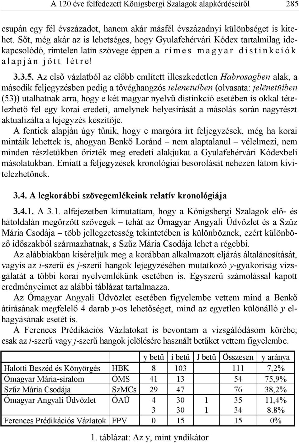 Az első vázlatból az előbb említett illeszkedetlen Habrosagben alak, a második feljegyzésben pedig a tővéghangzós ielenetuíben (olvasata: jelënetüíben (53)) utalhatnak arra, hogy e két magyar nyelvű