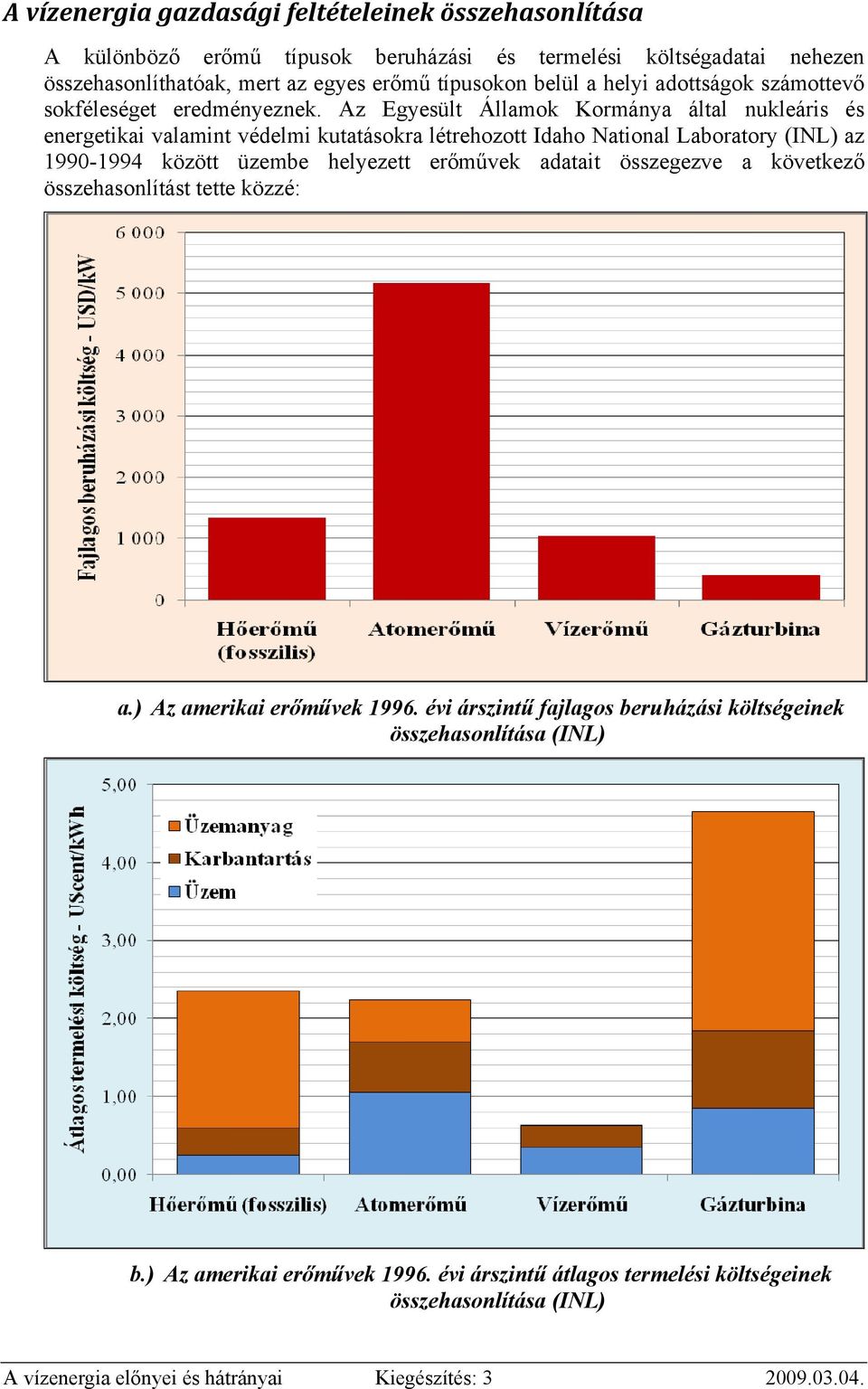 Az Egyesült Államok Kormánya által nukleáris és energetikai valamint védelmi kutatásokra létrehozott Idaho National Laboratory (INL) az 1990-1994 között üzembe helyezett erőművek