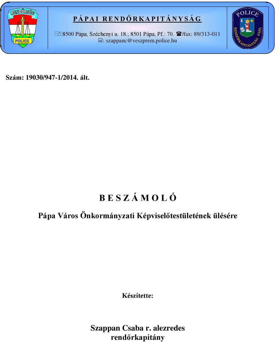 hu Szám: 19030/947-1/2014. ált.