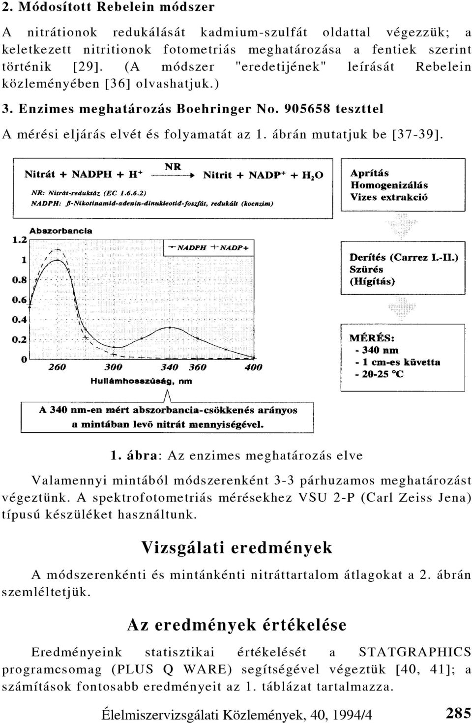 ábrán mutatjuk be [37-39]. 1. ábra: Az enzimes meghatározás elve Valamennyi mintából módszerenként 3-3 párhuzamos meghatározást végeztünk.