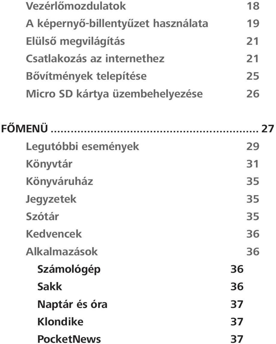 26 FŐMENÜ.