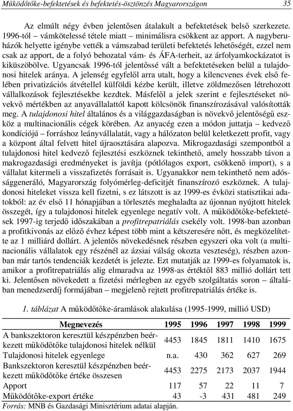 A nagyberuházók helyette igénybe vették a vámszabad területi befektetés lehetőségét, ezzel nem csak az apport, de a folyó behozatal vám- és ÁFA-terheit, az árfolyamkockázatot is kiküszöbölve.