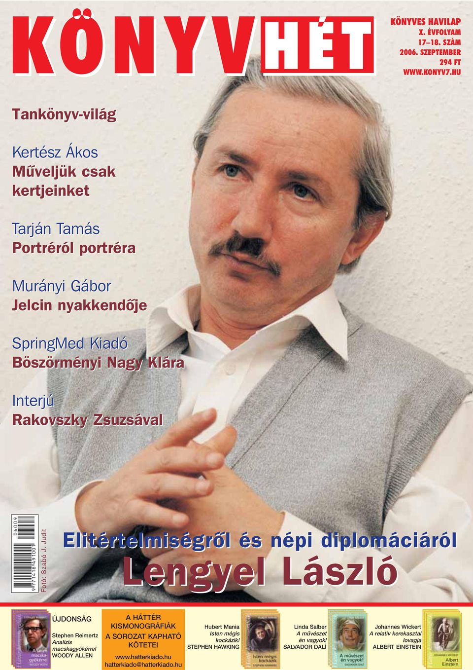 Interjú Rakovszky Zsuzsával Fotó: Szabó J.