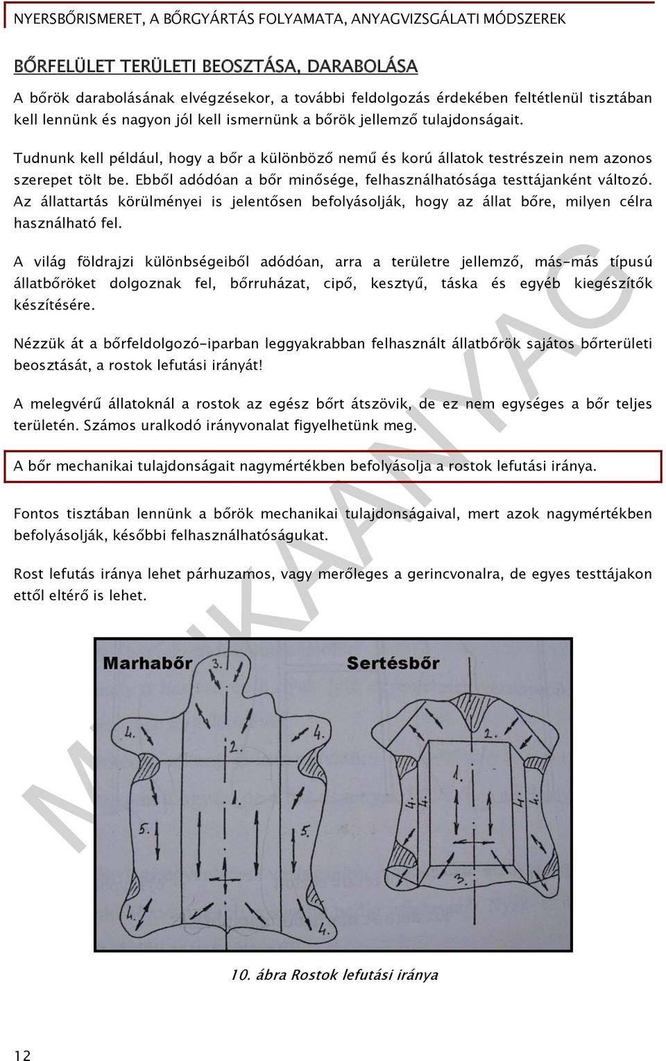 Az állattartás körülményei is jelentősen befolyásolják, hogy az állat bőre, milyen célra használható fel.