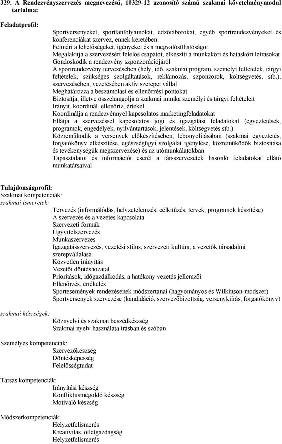 Gondoskodik a rendezvény szponzorációjáról A sportrendezvény tervezésében (hely, idő, szakmai program, személyi feltételek, tárgyi feltételek, szükséges szolgáltatások, reklámozás, szponzorok,