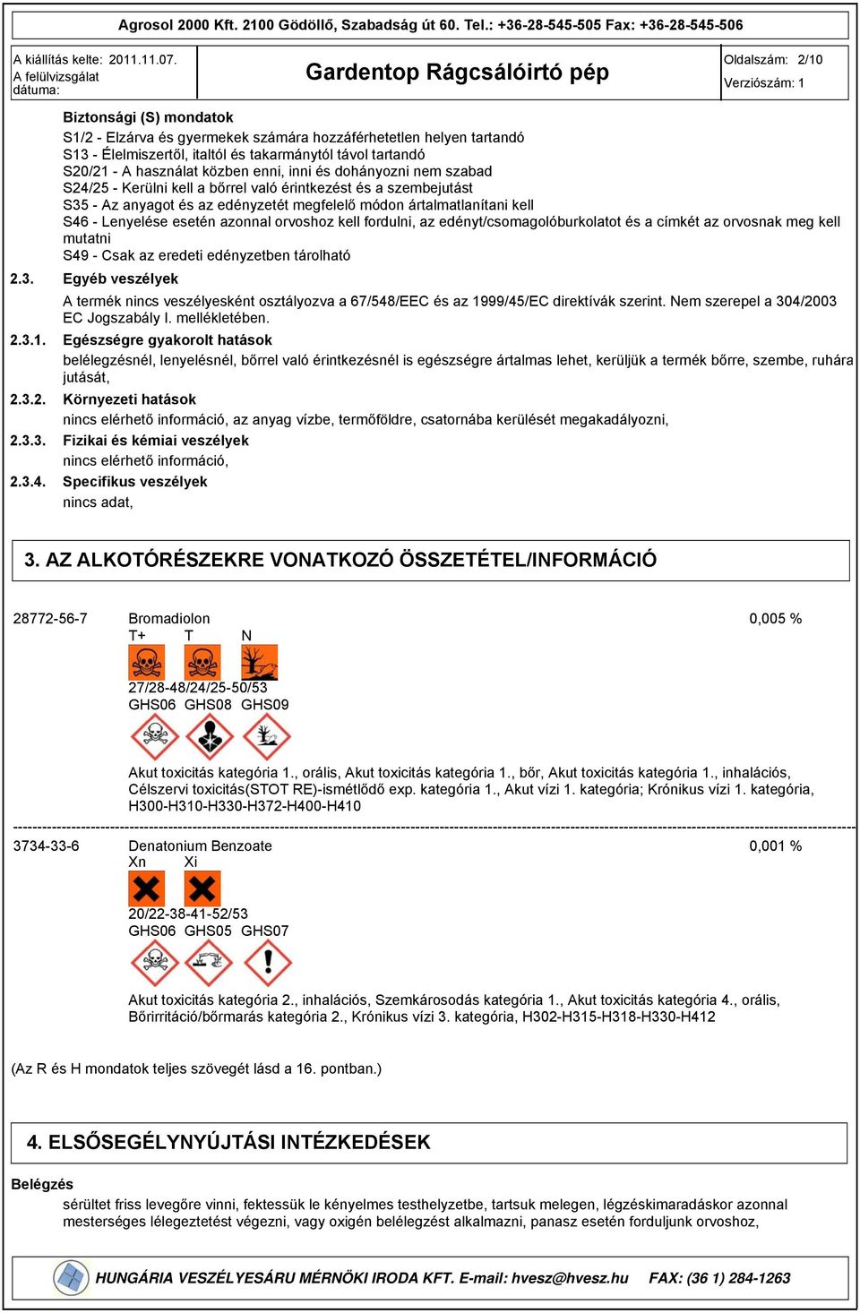 506 Oldalszám: 2/10 2.3. 2.3.1. 2.3.2. 2.3.3. 2.3.4.