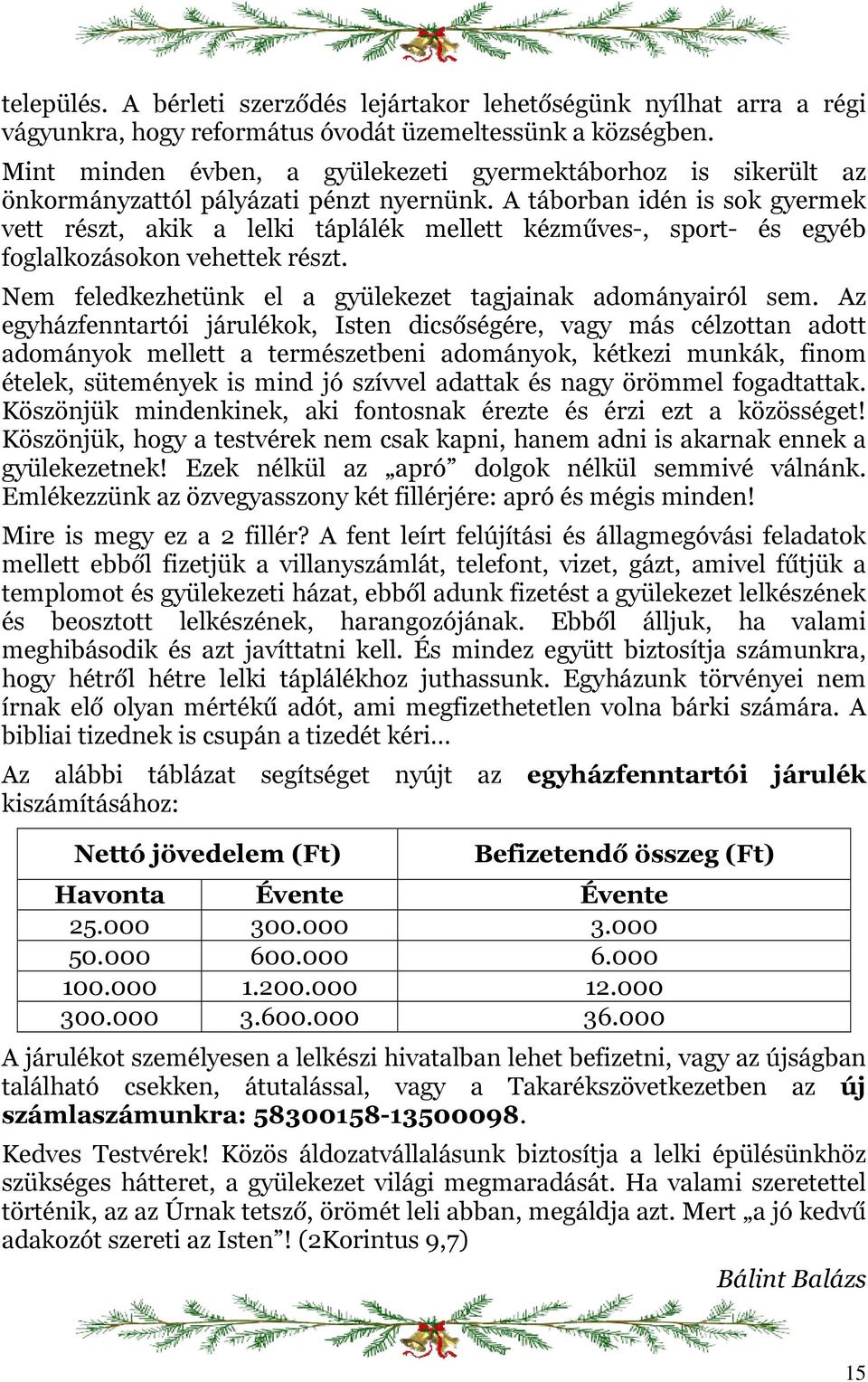 A táborban idén is sok gyermek vett részt, akik a lelki táplálék mellett kézműves-, sport- és egyéb foglalkozásokon vehettek részt. Nem feledkezhetünk el a gyülekezet tagjainak adományairól sem.