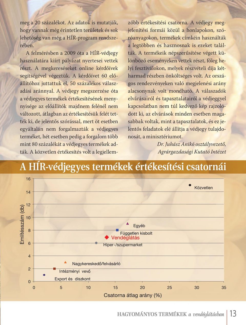 A kérdőívet 60 előállítóhoz juttattuk el, 50 százalékos válaszadási aránnyal.