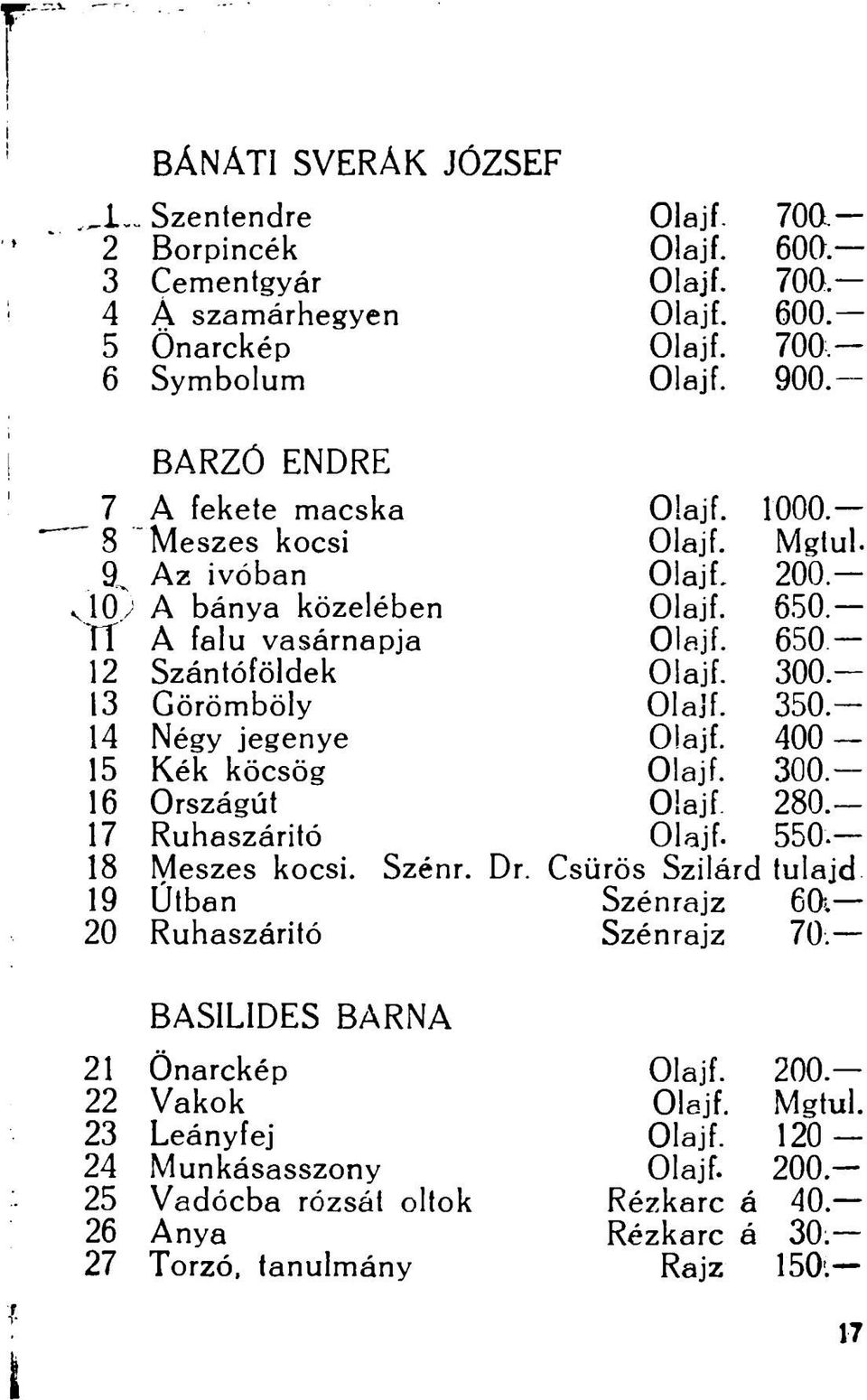 kocsi. Szénr. 19 Útban 20 Ruhaszárító Olajf. 1000- Olajf. Mgtul. Olajf. 200- Olajf. 650 Olajf. 650- Olajf. 300- Ola jf. 350- Olajf. 400 - Olajf. 300.- Olajf 280.- Olajf. 550-- Dr.