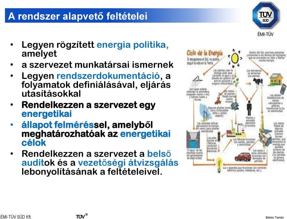 Rendelkezzen a szervezet egy energetikai állapot felméréssel, amelyből meghatározhatóak az