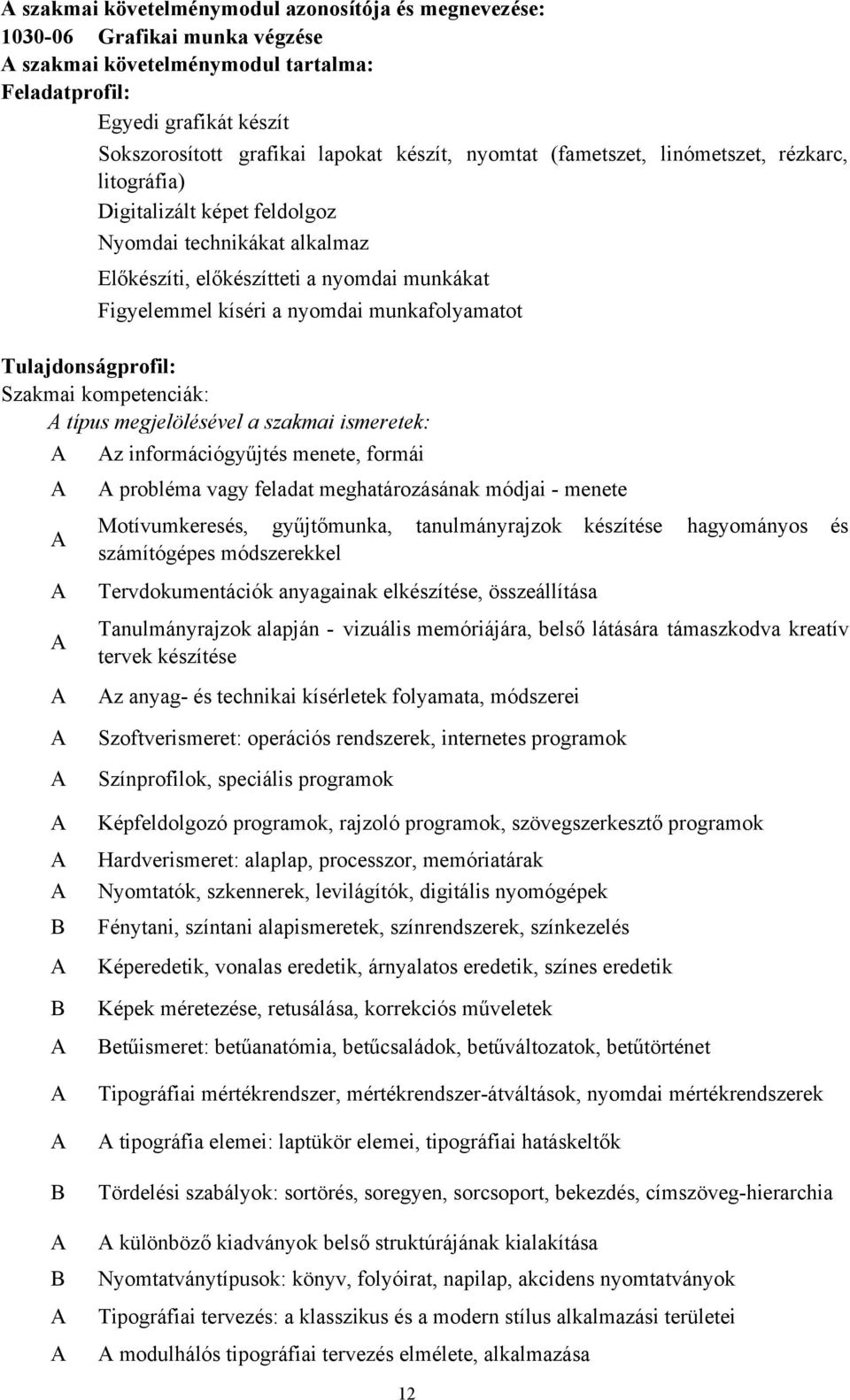 munkafolyamatot Tulajdonságprofil: Szakmai kompetenciák: típus megjelölésével a szakmai ismeretek: z információgyűjtés menete, formái probléma vagy feladat meghatározásának módjai - menete