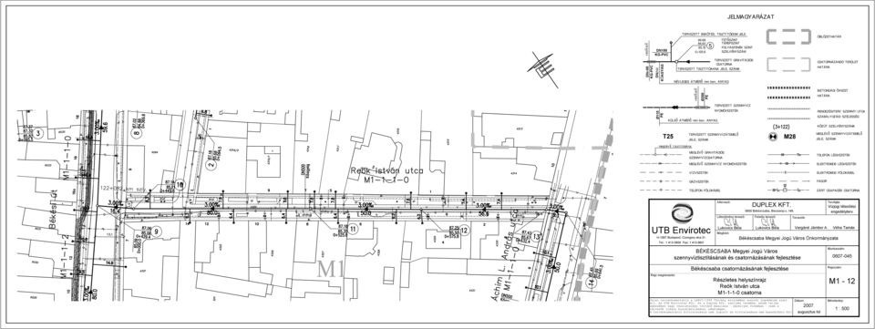 utca M1-1-1-0 csatorna áll. Az Kft.
