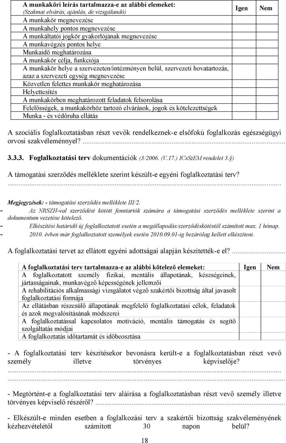 felettes munkakör meghatározása Helyettesítés A munkakörben meghatározott feladatok felsorolása Felelősségek, a munkakörhöz tartozó elvárások, jogok és kötelezettségek Munka - és védőruha ellátás