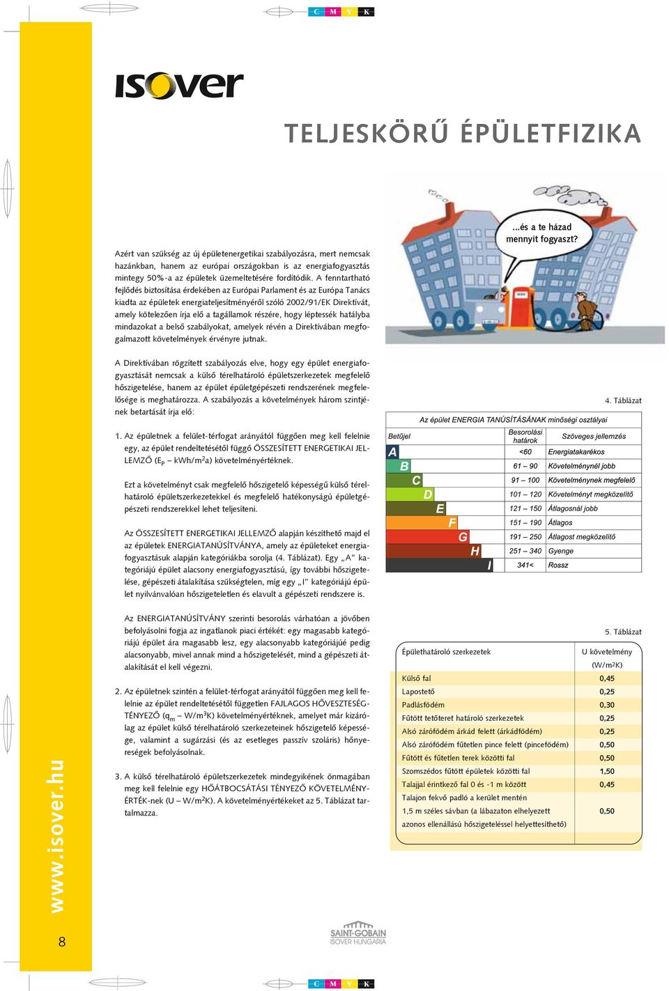 A fenntartható fejlõdés biztosítása érdekében az Európai Parlament és az Európa Tanács kiadta az épületek energiateljesítményérõl szóló 2002/91/EK Direktívát, amely kötelezõen írja elõ a tagállamok