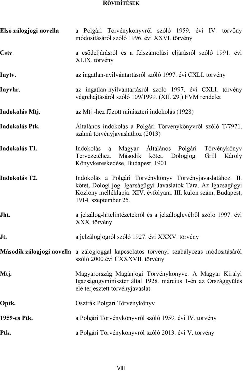 (XII. 29.) FVM rendelet Indokolás Mtj. az Mtj.-hez fűzött miniszteri indokolás (1928) Indokolás Ptk. Általános indokolás a Polgári Törvénykönyvről szóló T/7971.