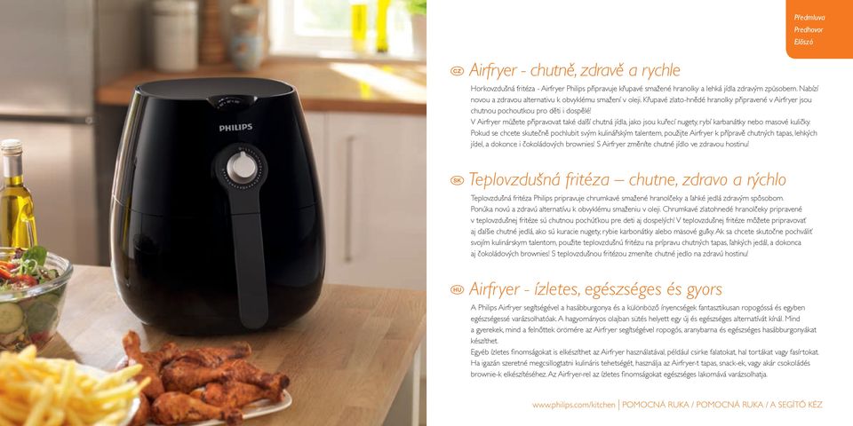 V Airfryer můžete připravovat také další chutná jídla, jako jsou kuřecí nugety, rybí karbanátky nebo masové kuličky.