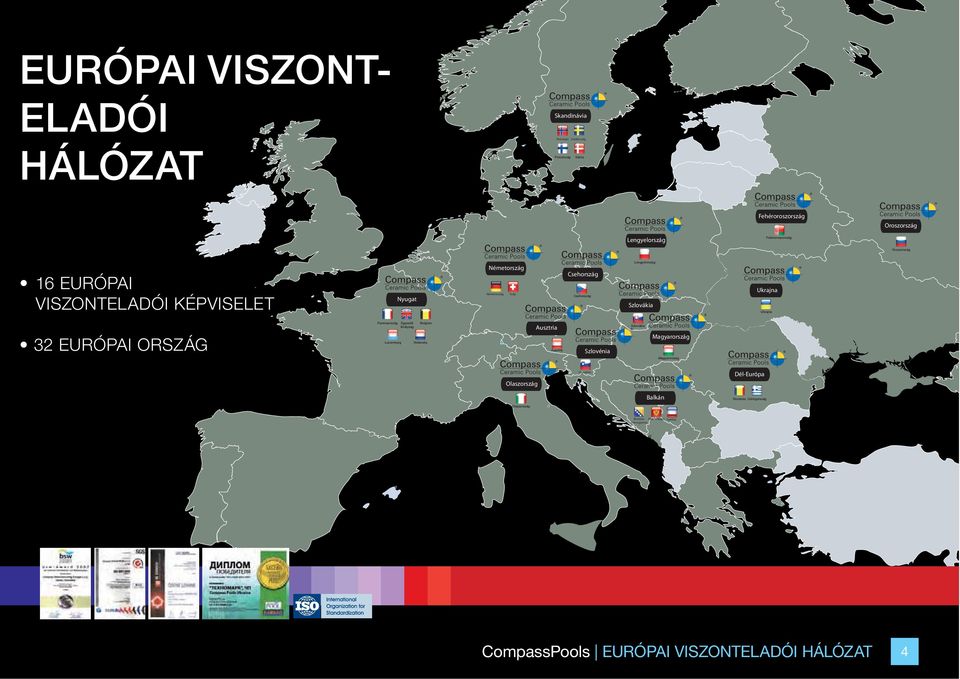 32 EURÓPAI ORSZÁG Franciaország Egyesült Belgium Királyság Luxemburg Hollandia Ausztria Ausztria Szlovénia Szlovákia Magyarország Magyarország