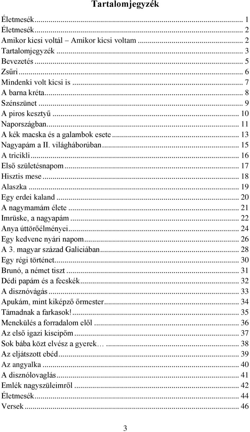 .. 19 Egy erdei kaland... 20 A nagymamám élete... 21 Imrüske, a nagyapám... 22 Anya úttörőélményei... 24 Egy kedvenc nyári napom... 26 A 3. magyar század Galíciában... 28 Egy régi történet.