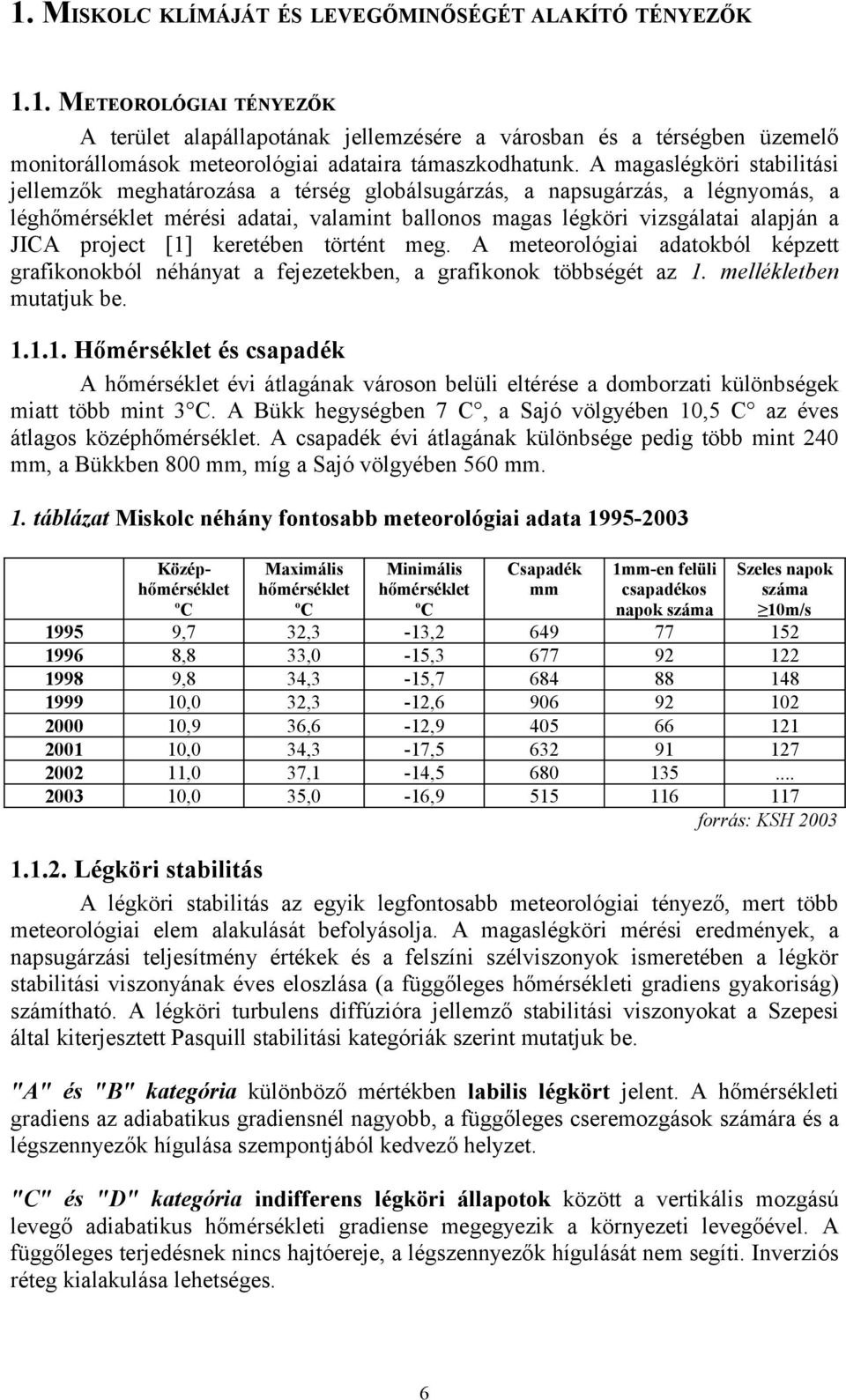 project [1] keretében történt meg. A meteorológiai adatokból képzett grafikonokból néhányat a fejezetekben, a grafikonok többségét az 1. mellékletben mutatjuk be. 1.1.1. Hőmérséklet és csapadék A hőmérséklet évi átlagának városon belüli eltérése a domborzati különbségek miatt több mint 3 C.