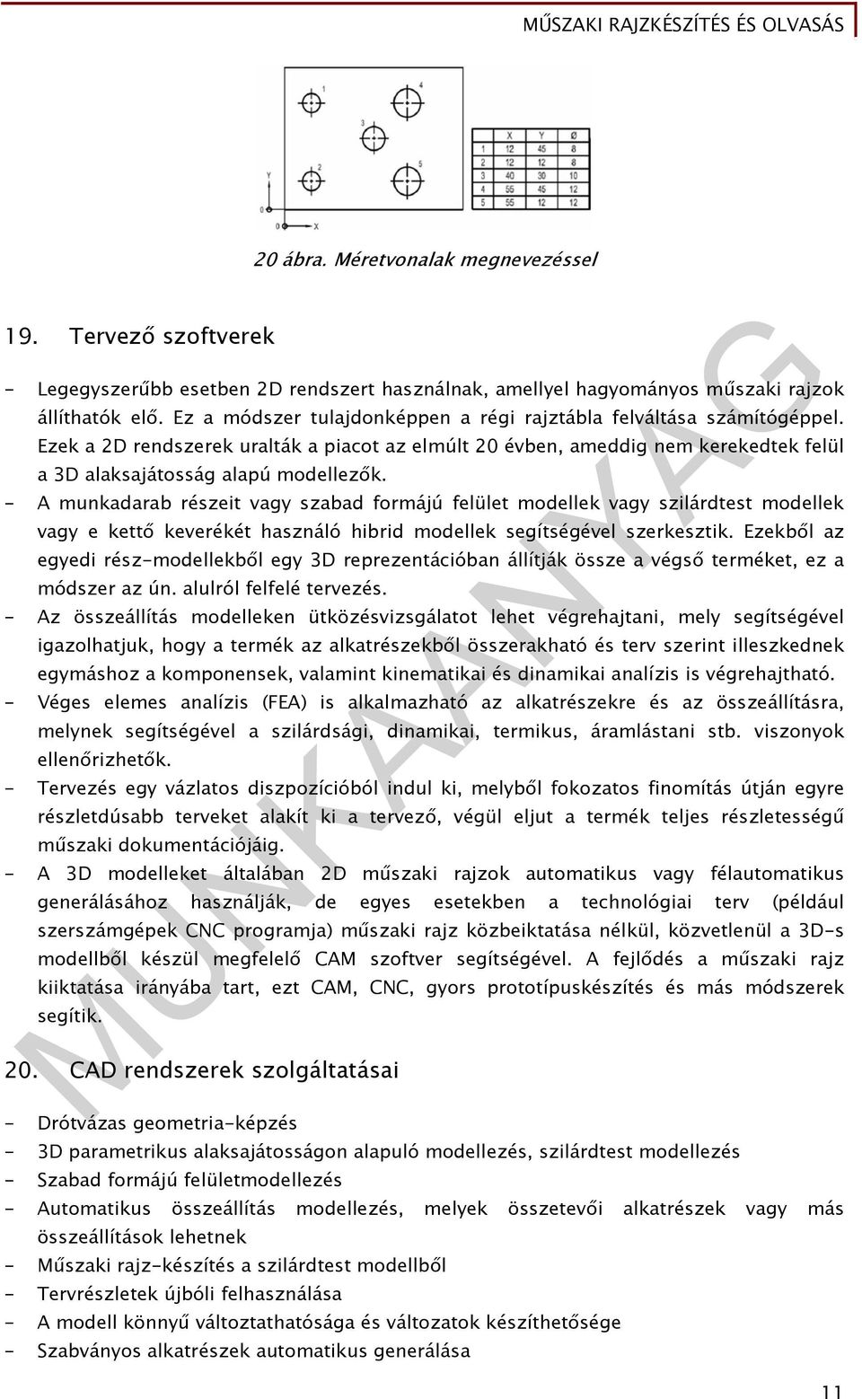 - A munkadarab részeit vagy szabad formájú felület modellek vagy szilárdtest modellek vagy e kettő keverékét használó hibrid modellek segítségével szerkesztik.