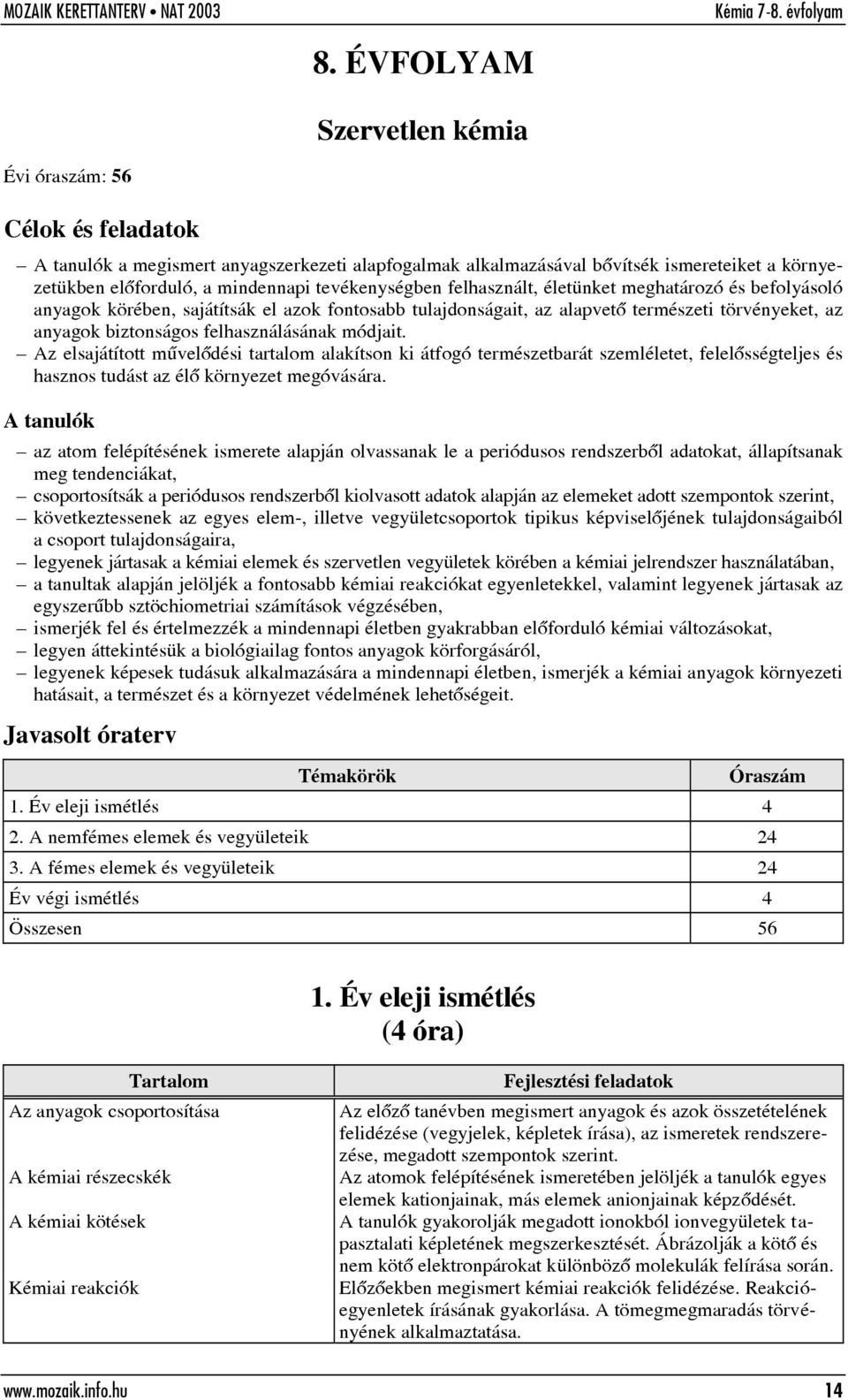 felhasználásának módjait. Az elsajátított mûvelõdési tartalom alakítson ki átfogó természetbarát szemléletet, felelõsségteljes és hasznos tudást az élõ környezet megóvására.