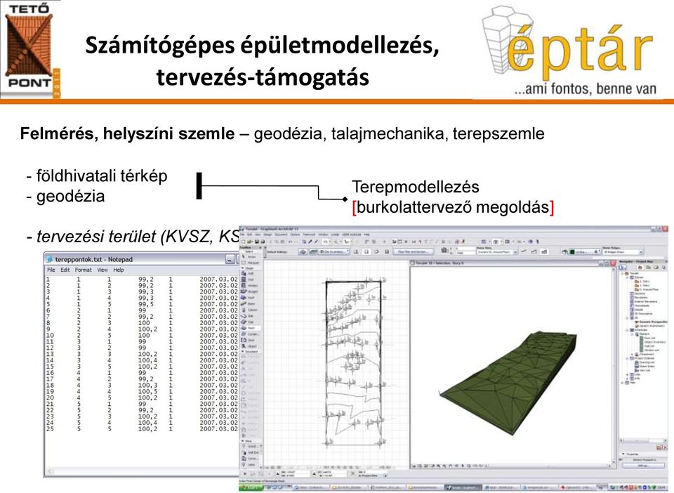 térkép - geodézia - tervezési terület